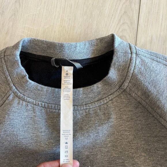 Lululemon  Cropped Short Sleeve sweatshirt size 6 - Picture 5 of 5